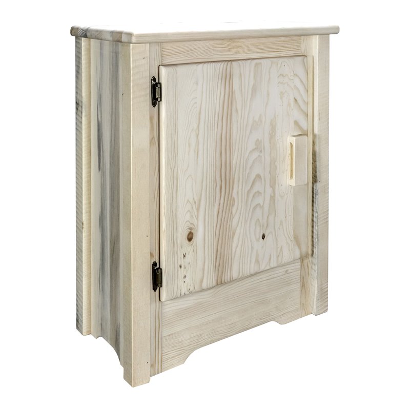 Pemberly Row Transitional Solid Wood Accent Cabinet in Natural
