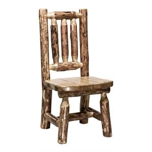 Pemberly Row Modern Transitional 18&quot Wood Child's Chair in Brown