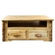 Pemberly Row Transitional 2 Drawers Wood Coffee Table in Brown