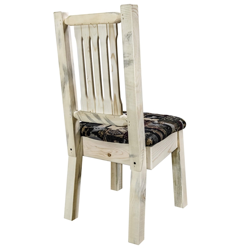 Pemberly Row Handcrafted Transitional Wood Side Chair in Natural