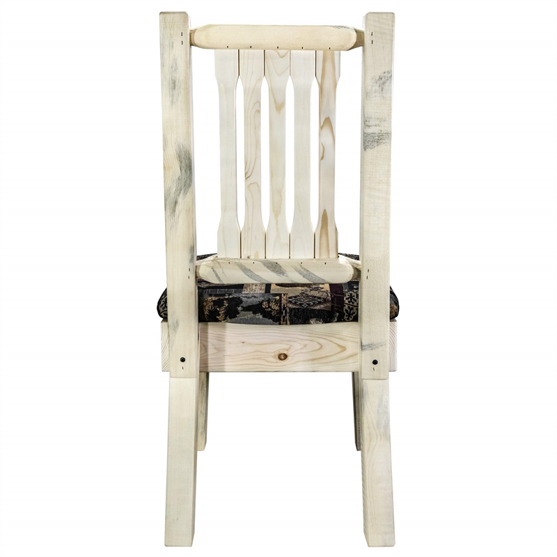 Pemberly Row Handcrafted Transitional Wood Side Chair in Natural