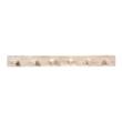 Pemberly Row Transitional 4ft Handcrafted Wood Coat Rack in Natural