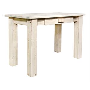 Pemberly Row Modern Transitional Wood Writing Desk in Natural