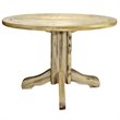 Pemberly Row Handcrafted Transitional Wood Patio Table in Gold