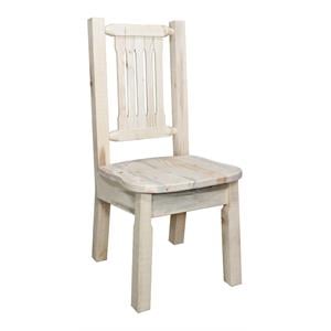 Pemberly Row Modern Transitional Solid Wood Side Chair in Natural