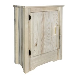 Pemberly Row Modern Transitional Wood Accent Cabinet in Natural