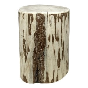 Pemberly Row Transitional Solid Wood Cowboy Stump in Natural
