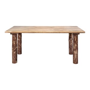 Pemberly Row Modern Transitional Pine Wood Child's Table in Brown
