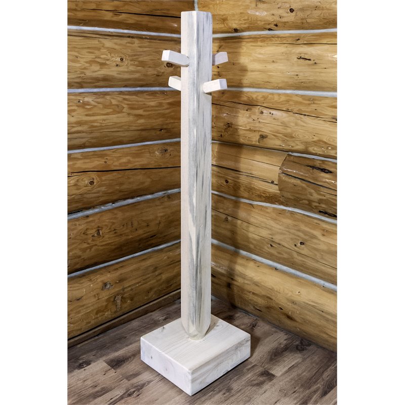 Pemberly Row Contemporary Transitional Wood Coat Tree in Natural