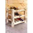 Pemberly Row Transitional Solid Wood Countertop Wine Rack in Natural