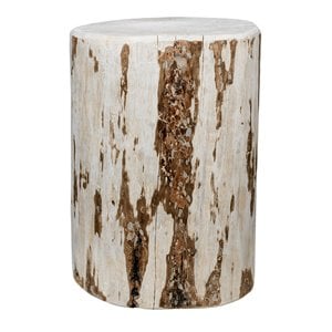 Pemberly Row Hand-Crafted Transitional Wood Cowboy Stump in Natural