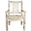 Pemberly Row Transitional Solid Wood Captain's Chair in Natural
