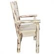 Pemberly Row Transitional Solid Wood Captain's Chair in Natural
