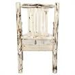 Pemberly Row Transitional Solid Wood Captain's Chair in Natural