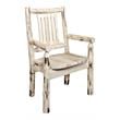 Pemberly Row Transitional Solid Wood Captain's Chair in Natural