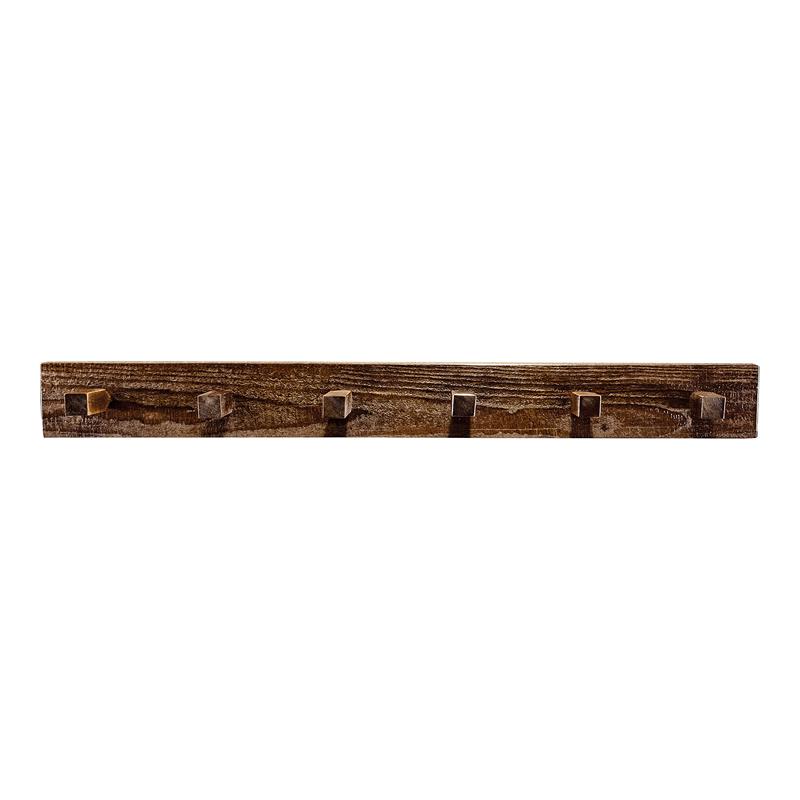 Pemberly Row 4ft Modern Transitional Wood Coat Rack in Brown