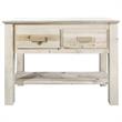 Pemberly Row 2 Drawers Transitional Wood Console Table in Natural