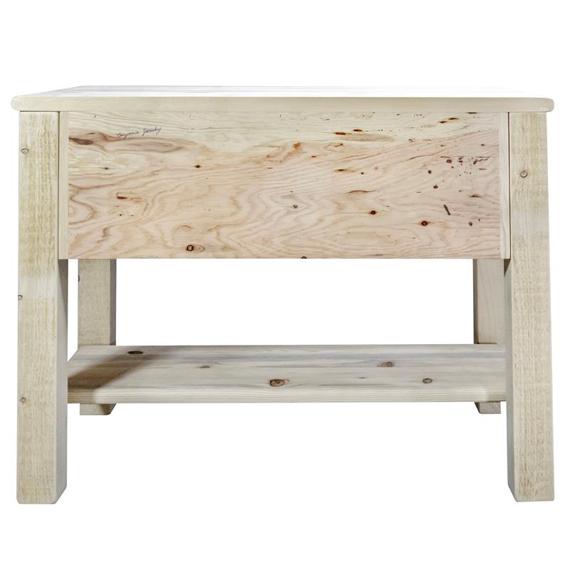 Pemberly Row 2 Drawers Transitional Wood Console Table in Natural