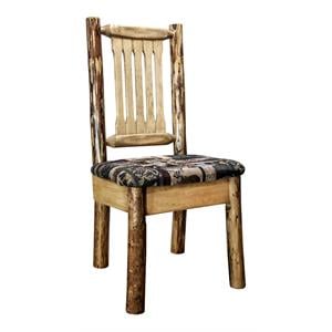 Pemberly Row Farmhouse / Country Transitional Wood Side Chair in Brown