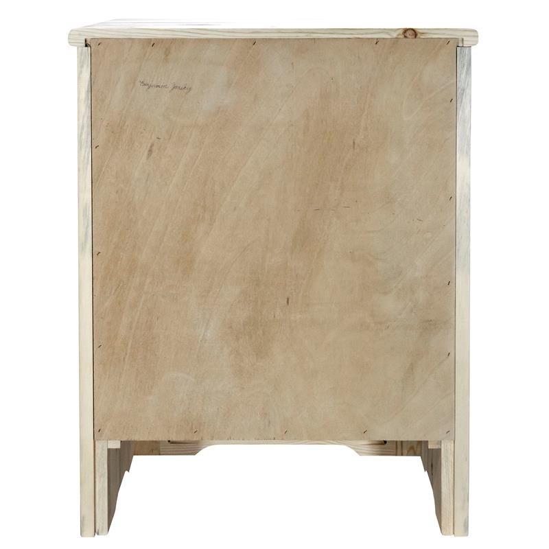 Pemberly Row Wood Accent Cabinet with Bronc Design in Natural