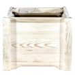 Pemberly Row Transitional Wood Magazine Rack with Wolf Design in Natural