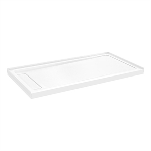 Pemberly Row 72&quotW x 36&quotD Reversible Shower Base with Hidden Side Drain
