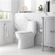Pemberly Row One-Piece Elongated Toilet With Dual Flush and Soft Close Seat