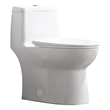 Pemberly Row One-Piece Elongated Toilet With Dual Flush and Soft Close Seat