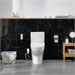 Pemberly Row Elongated Hands-Free Smart Bidet Toilet in White