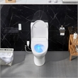 Pemberly Row Elongated Hands-Free Smart Bidet Toilet in White