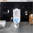Pemberly Row Elongated Hands-Free Smart Bidet Toilet in White