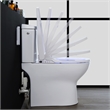 Pemberly Row Elongated Hands-Free Smart Bidet Toilet in White