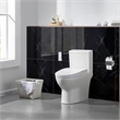 Pemberly Row Elongated Hands-Free Smart Bidet Toilet in White