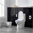 Pemberly Row Elongated Hands-Free Smart Bidet Toilet in White