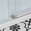 Pemberly Row Stainless Steel Corner Shower Kit Base and Door 32