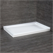 Pemberly Row Brushed Nickel Shower Kit Base and Door 36