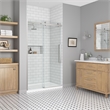 Pemberly Row Brushed Nickel Shower Kit Base and Door 36