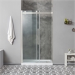 Pemberly Row Brushed Nickel Shower Kit Base and Door 36