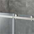 Pemberly Row Brushed Nickel Shower Kit Base and Door 36