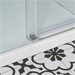 Pemberly Row Brushed Nickel Shower Kit Base and Door 36