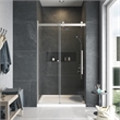 Pemberly Row Brushed Nickel Shower Kit Base and Door 32