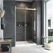 Pemberly Row Brushed Nickel Shower Kit Base and Door 32