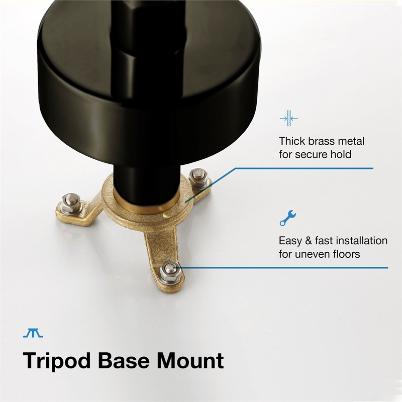 Pemberly Row 1-Handle Freestanding Roman Tub Faucet with Hand Shower in Black