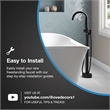 Pemberly Row 1-Handle Freestanding Roman Tub Faucet with Hand Shower in Black