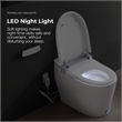 Pemberly Row 1.28/0.92GPF Dual-Flush Hands-Free Built-in Tank Smart Bidet Toilet