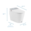 Pemberly Row 1.28/0.92GPF Dual-Flush Hands-Free Built-in Tank Smart Bidet Toilet