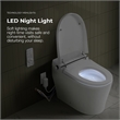 Pemberly Row 1.27/0.92 GPF Dual-Flush Smart Bidet Toilet with Built-in Tank