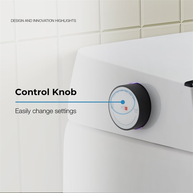 Pemberly Row 1.27/0.92 GPF Dual-Flush Smart Bidet Toilet with Built-in Tank