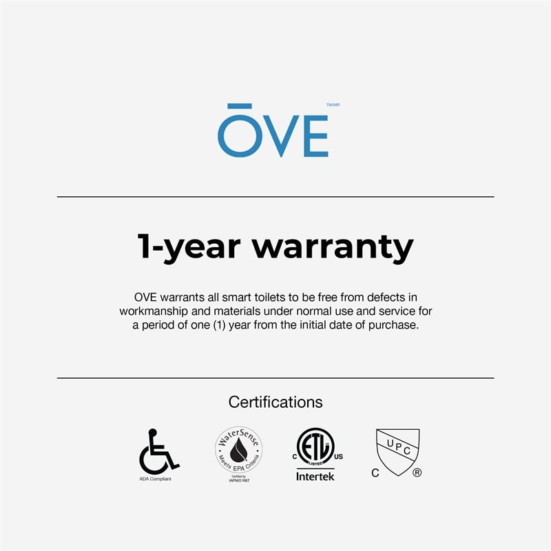 Pemberly Row 1.27/0.92 GPF Dual-Flush Smart Bidet Toilet with Built-in Tank