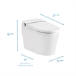 Pemberly Row 1.27/0.92 GPF Dual-Flush Smart Bidet Toilet with Built-in Tank